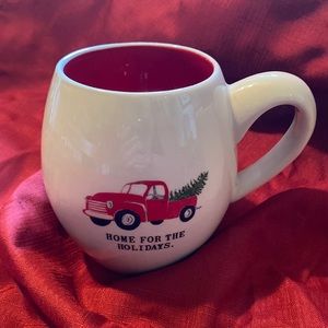Rae Dunn Christmas mug large coco mug red white